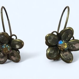 Sorrelli Elegant Floral Earrings with crystal stones